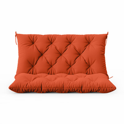 Outdoor 5" Bench Cushion For 2-3 Seaters, Porch Waterproof Swing Cushion With Backrest