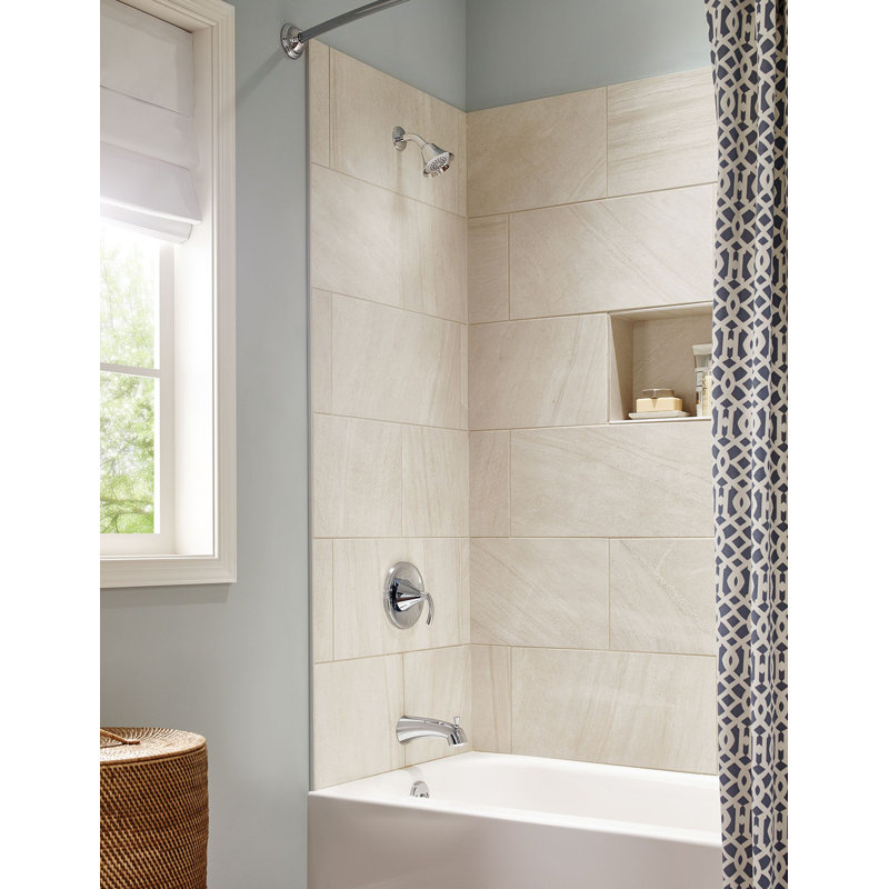 Robinet de baignoire et douche Glyde, Nickel brossé