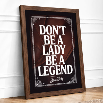 Be A Legend Industrial - Framed Print