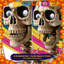  Mâchoire mobile d'Halloween 5,6 pi avec châle Sombrero