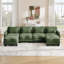 Canapé surdimensionné en U en chenille avec 4 coussins de taille exquise, canapé 4 places avec 2 repose-pieds mobiles-1062071938