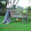 Banc de jardin d'extérieur en teck Schank-39926772