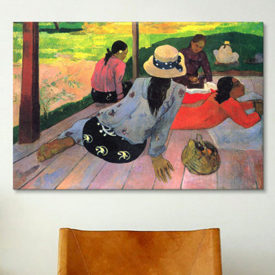 « the siesta », reproduction d’art sur toile tendue Paul Gauguin