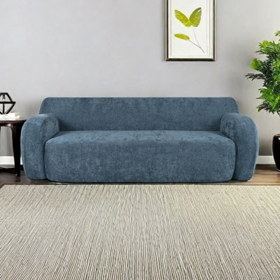 Canapé 81,5 "à compression minimaliste, design incurvé, canapé décontracté 3 places pour les salons, les chambres et les appartements