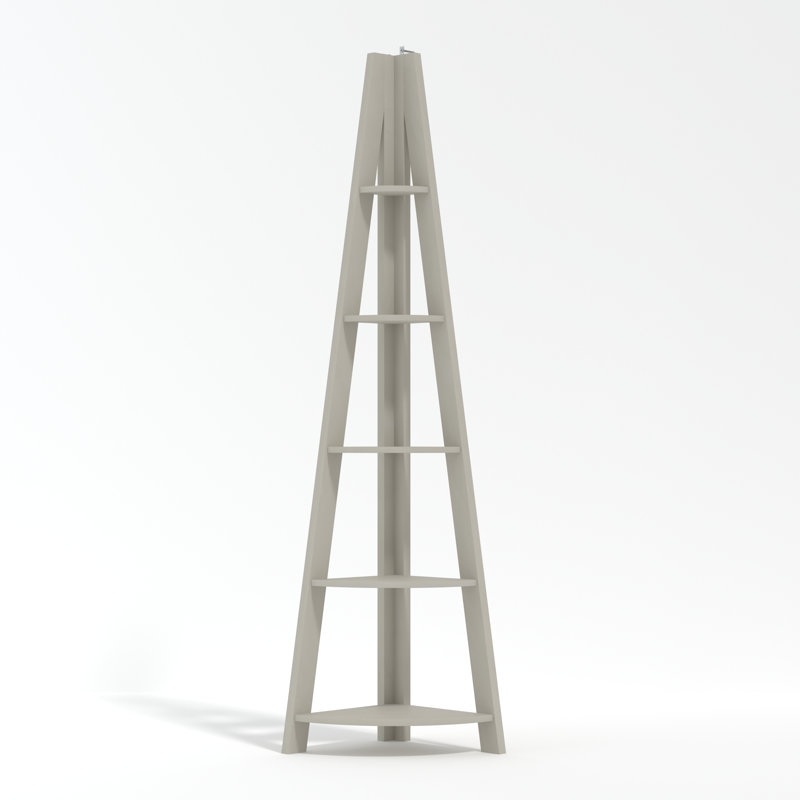 TIVA CORNER LADDER SHELVING, Grey, 175.4" H x 38.6" W x 38.6" D