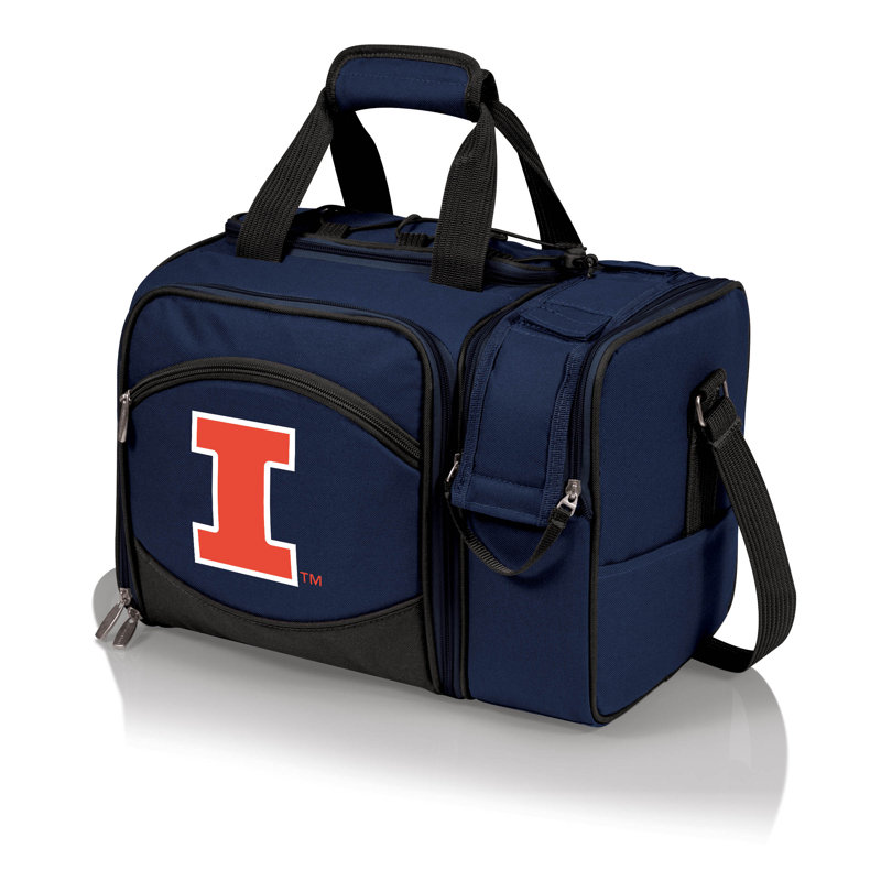 Refroidisseur à pique-nique isolé NCAA, Bleu marine, Fighting Illini de l'Université de l'Illinois