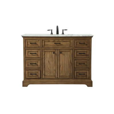 Hermes 48'' Single Bathroom Vanity with Marble Top