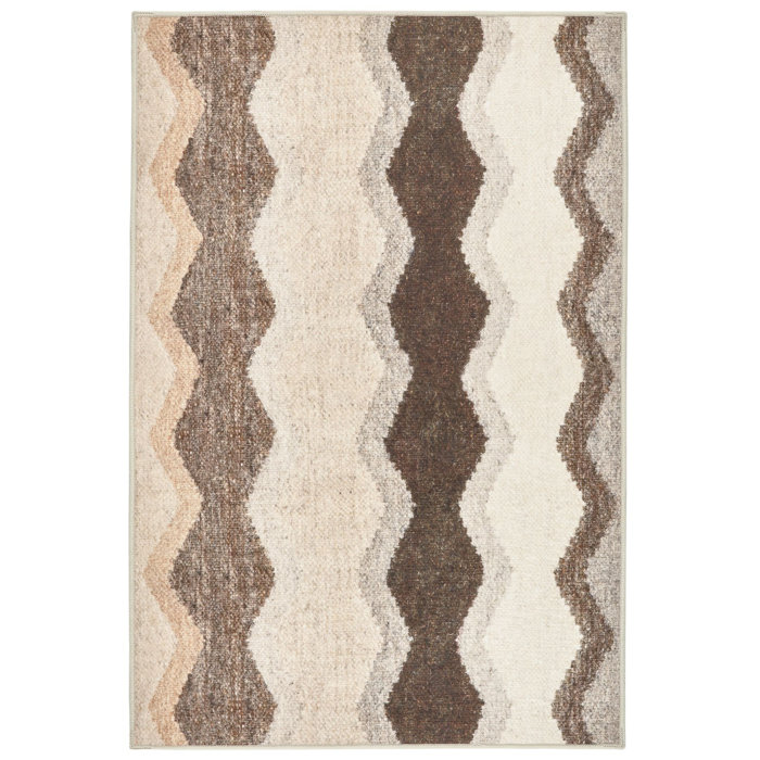Dash and Albert Rugs Safety Net Machine Washable Rug in Natural/Brown ...