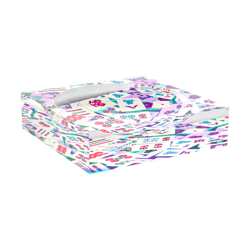 Mahjong Abstract Candy Catchall Dish, 6"W x 6"D x 2"H, Lively