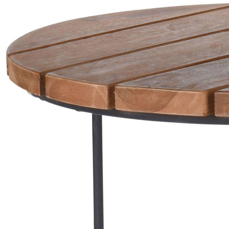 Home&Styling 2 Piece Side Table Set Teak Brown
