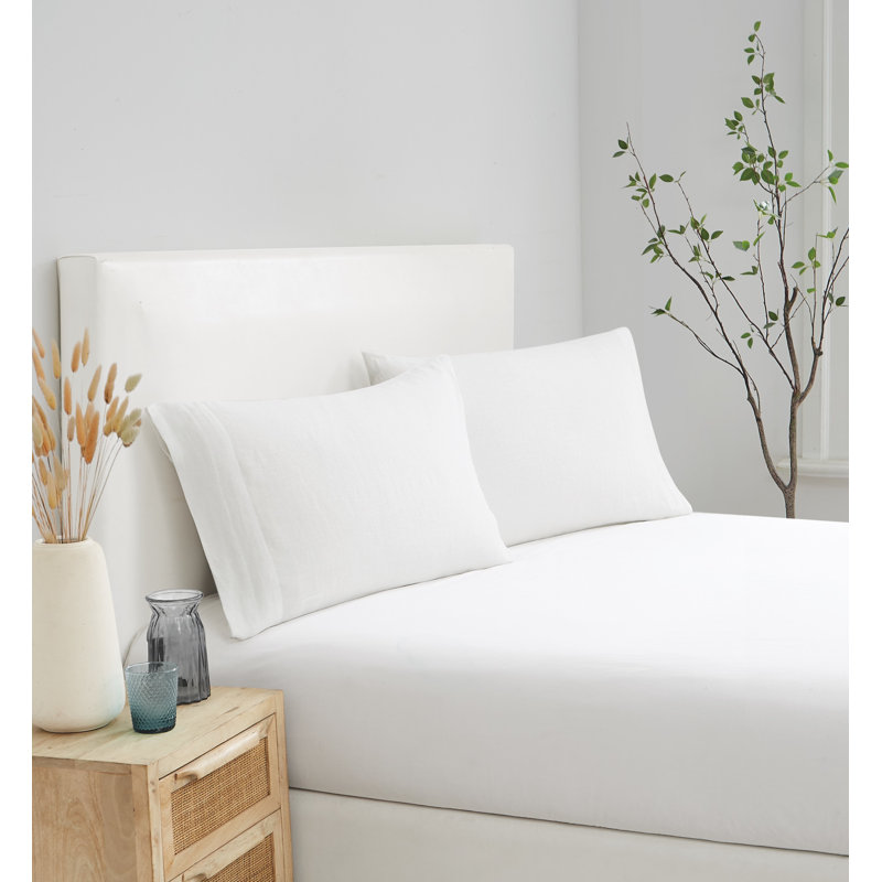Taie d'oreiller Brooklyn, Standard, Blanc