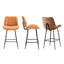 Tabouret de comptoir en similicuir H 38,58 po -857852143-846664684