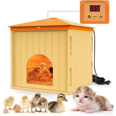 Smart Chicks Coop Heater,2026 Upgraded Chick Heater with Auto Temperature Controllers & Heat Circulating Fan