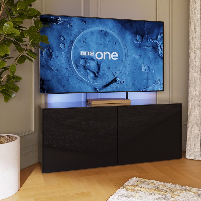 INTEL 1200 Corner Tv Unit, Black