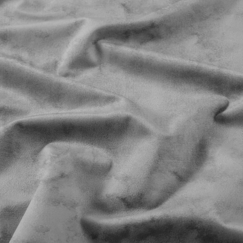 Hollange Crushed Velvet Eyelet Windows Panel Curtains, 117 W x 137 D cm, Grey