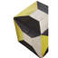 Mccoppin 40cm Wide Genuine Leather Square Abstract Pouf Ottoman