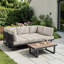 180cm Wide L-Shaped Iron Patio Sectional Set