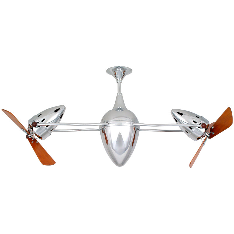 Ar Ruthiane 16'' Ceiling Fan, Polished Chrome