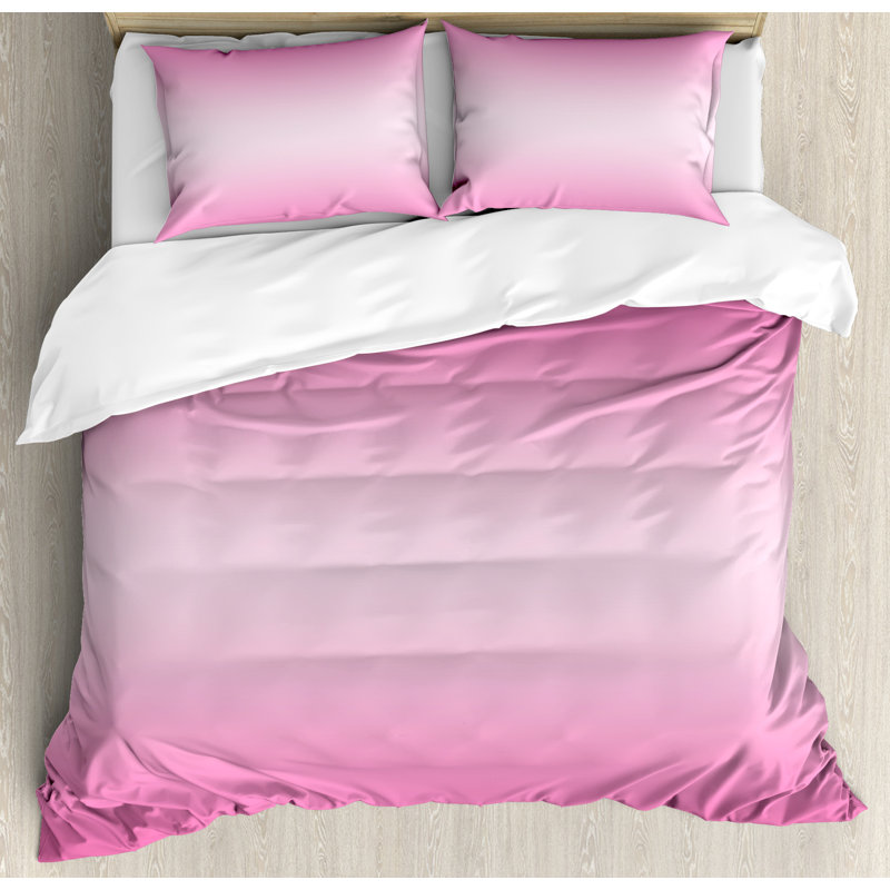 Ombre Modern & Contemporary Polyester Ombre Duvet Cover, King, Yellow