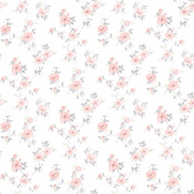 Pretty Prints Mini Rose Trail Wallpaper Roll