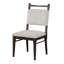 Chaise d'appoint rembourrée 100% polyester pour salle à manger 2 pièces