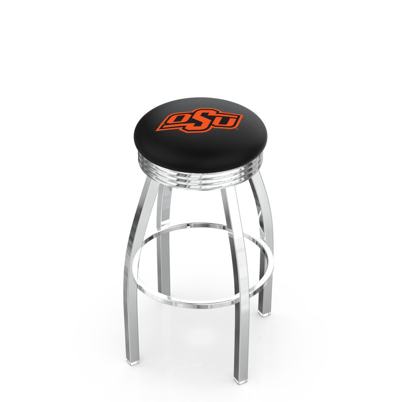 Tabouret de bar Logo Series, Tabouret de bar d'une hauteur de siège de 30 po, Noir soudé uni, Université d'Oklahoma State