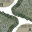 Fabividine Block Pattern Pure Linen Ruffle Pattern Cushion Cover (Himachal, Green)-106357772-106357773