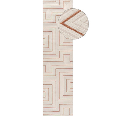 Carmel Modern Geometric Cream/Terra Area Rug