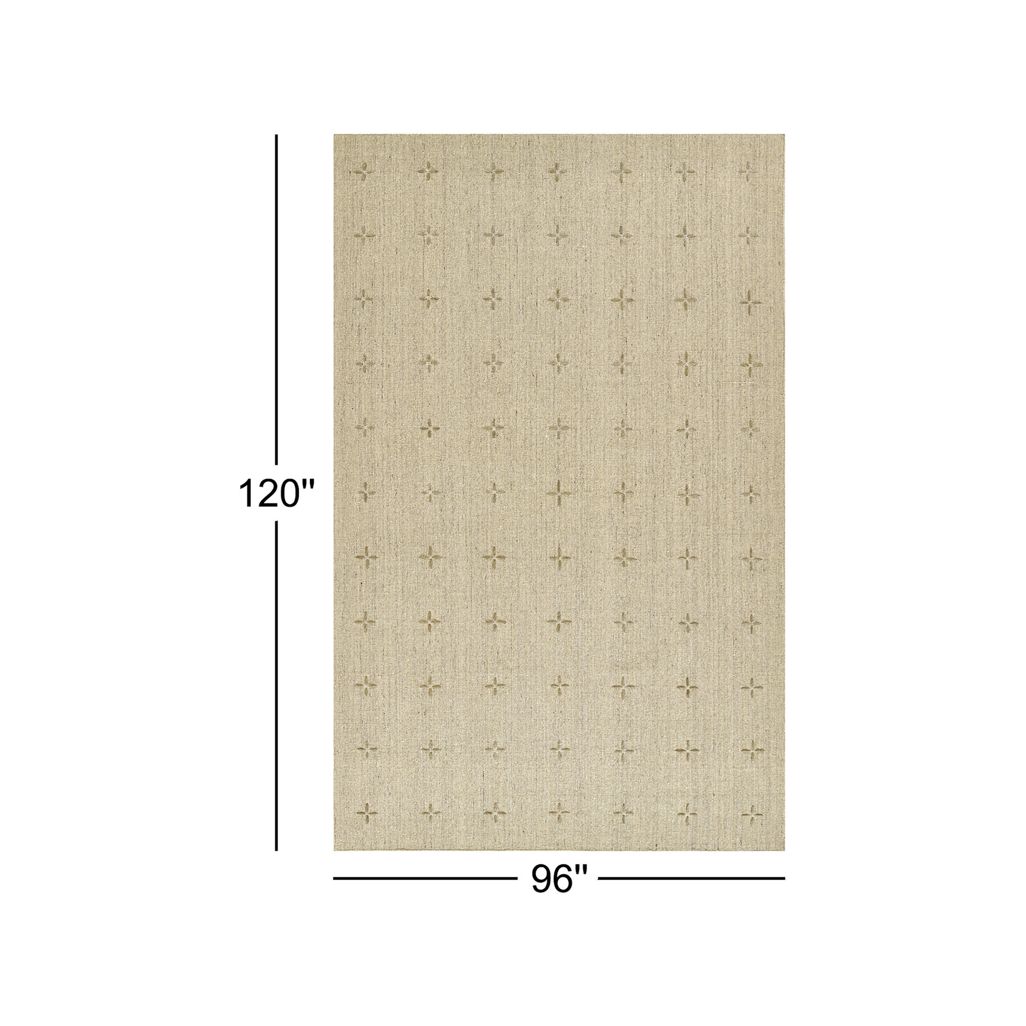 Momeni Oliver Geometric Wool and Polyester Hand Loomed Natural Area Rug, Rectangle 8' x 10'