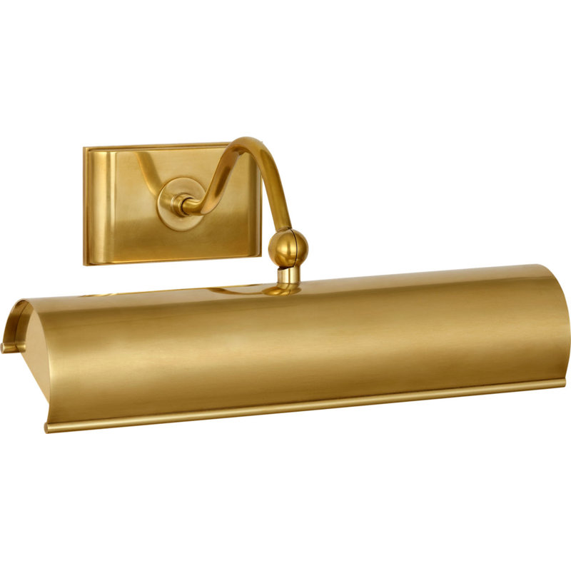 Hessen Picture Light, Natural Brass, 4.75" H x 12" W x 9" D