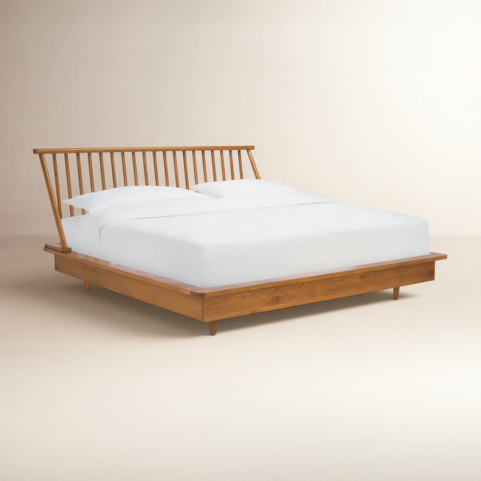 Thalia Solid Wood Slat Bed, King