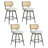 Swivel Upholstered Counter Stools With Rattan Back-970377914-970377907