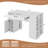 Counter Height Sewing Craft Table Computer Desk With Adjustable Shelves And Drawer