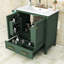 Meuble-lavabo autoportant simple avec lavabo en céramique et grand rangement Edmore-382339800
