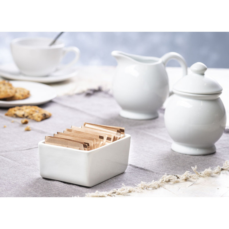 Ceramic Sugar And Creamer Set with Lid