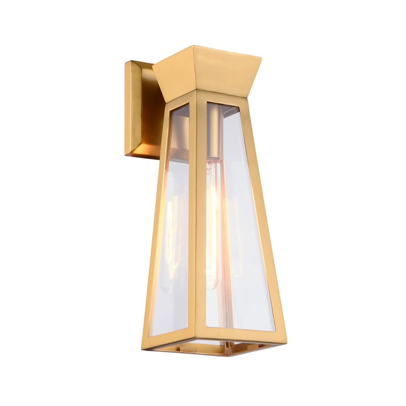 Lucian Armed Sconce, Brushed Brass