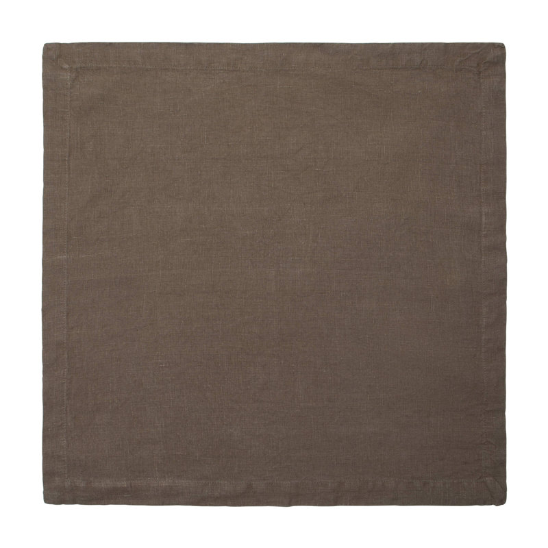 Dalissa Linen Square Napkins, Walnut