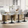 Swivel Upholstered Adjustable Height Bar Counter Stool with Metal Frame (Set of 4)