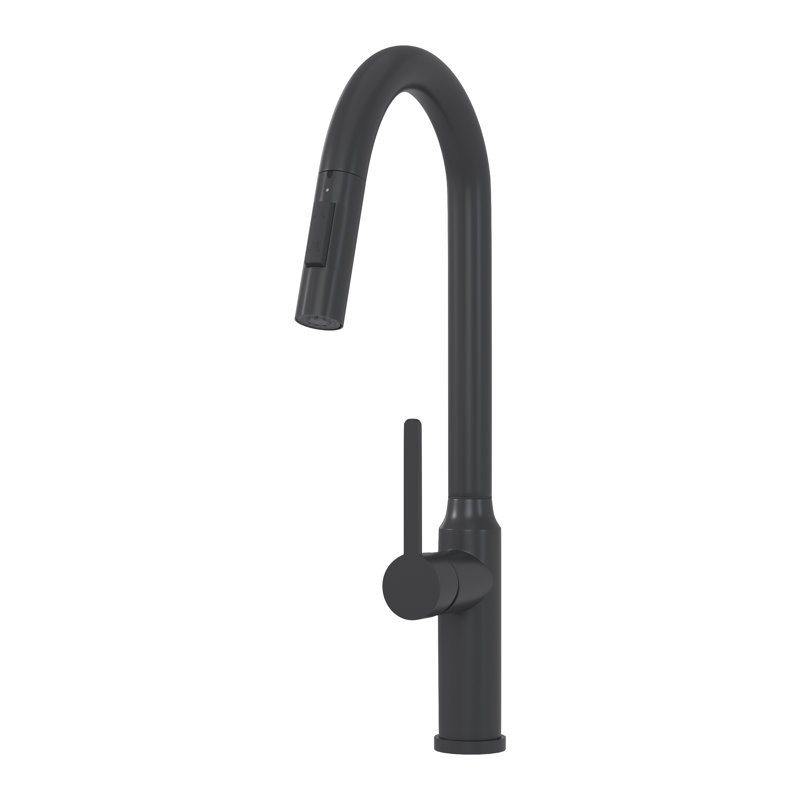 Bothwa Home 18.83" CUPC Certified Pull-Down Kitchen Faucet (Matt Black Finish), Matte Black