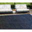Tapis extérieur lavable abstrait bleu marine et gris anthracite 8 pi x 10 pi