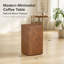 Table basse d'appoint en placage de noyer et en panneau de fibres à densité moyenne de qualité supérieure, 11,8 po x 11,8 po x 19,7 po, aucun article supplémentaire inclus-623628020