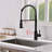 Touchless Kitchen Faucet,Hands Free Automatic Smart Kitchen Faucet Black Smart Kitchen Faucet-118350782