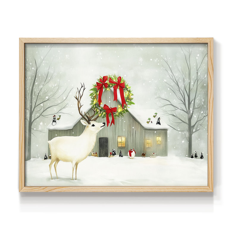Chirstmas Art-CDL - Reproduction encadrée - Restickable, Naturel, H 16 po x l 20 po