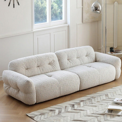 Canapé moderne en sherpa simple