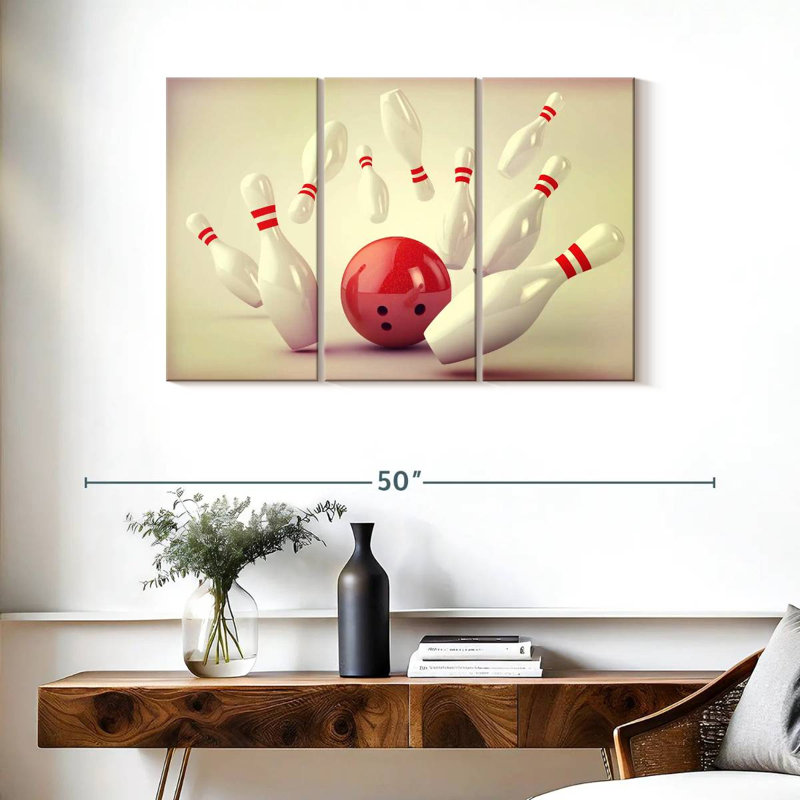 Bowling Strike, 24" H x 38" W