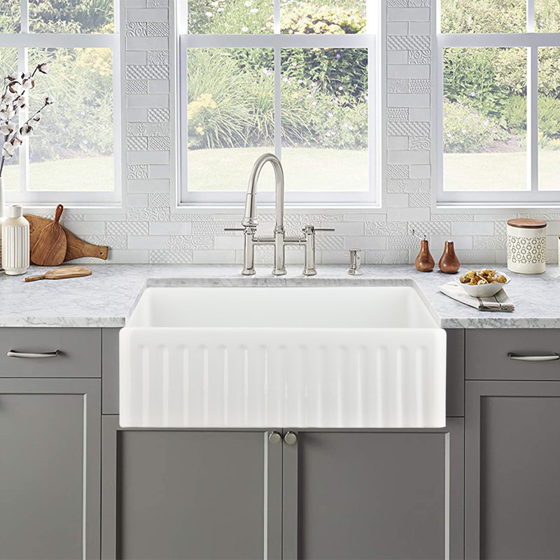 33'' L Single Bowl Fireclay Kitchen Sink