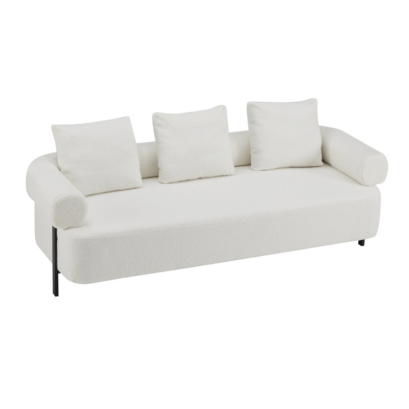 Canapé 78 po moderne surdimensionné 78 pouces avec accoudoirs roulés et coussins moelleux pour le salon