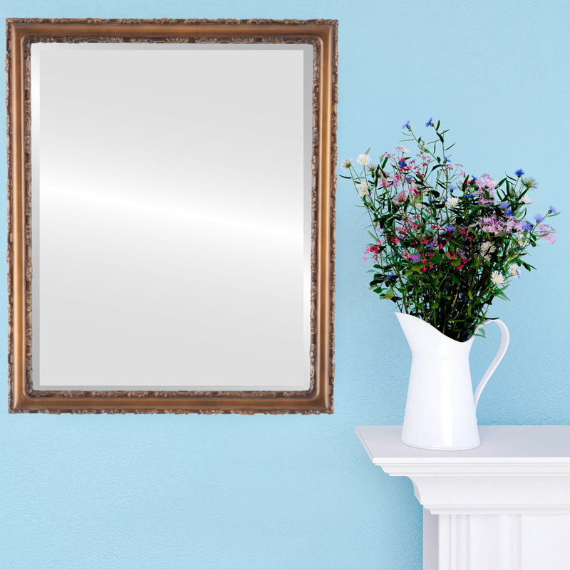 Miroir décoratif biseauté glam Schlater, 21 po x 17 po