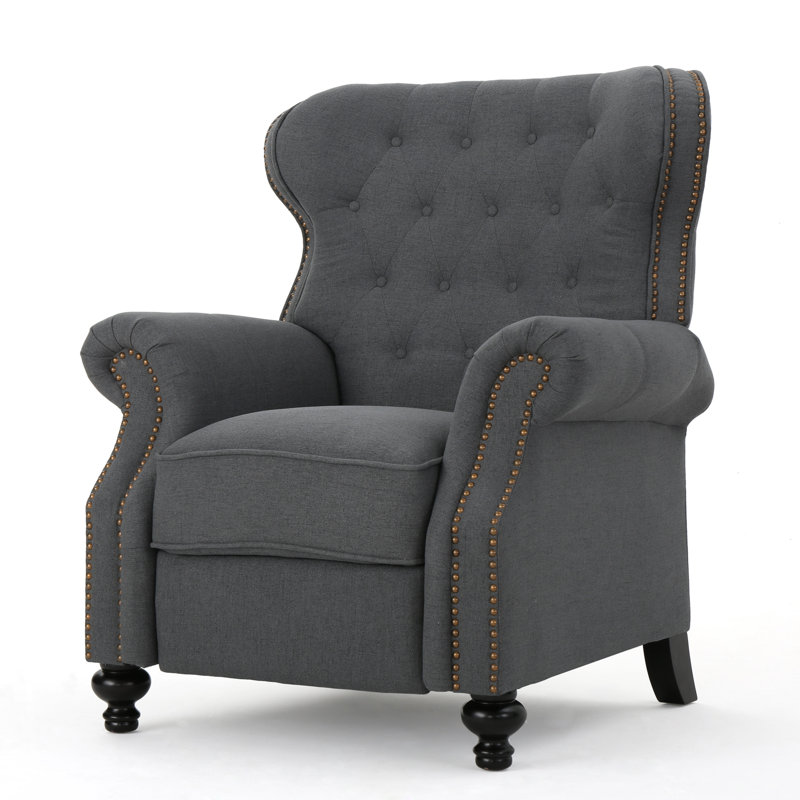 Lothrop Recliner, Charcoal 100% Polyester
