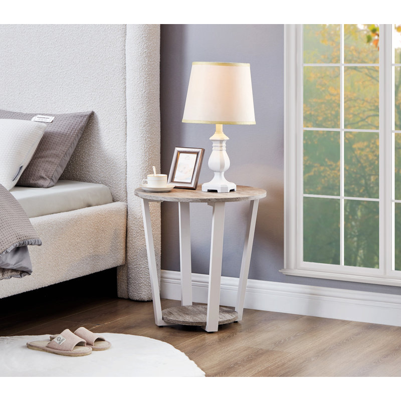 Table de bout Pic Carda, Blanc, Gris
